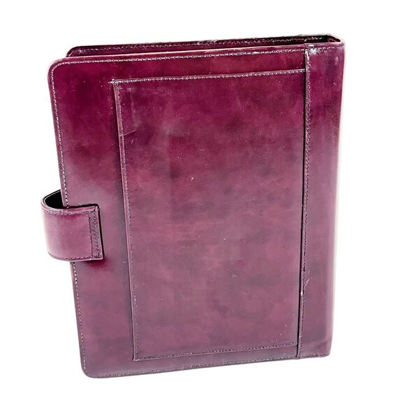 Con Conti Leather 3 Ring Calendar Organizer Binder Zip Pouch Harper House System - Picture 2 of 16